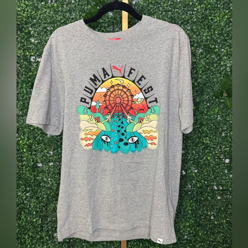 Puma Gray Graphic Tee - Short Sleeve